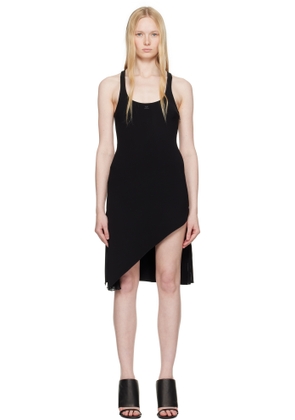 Courrèges Black Infinity Pleats A-Line Minidress
