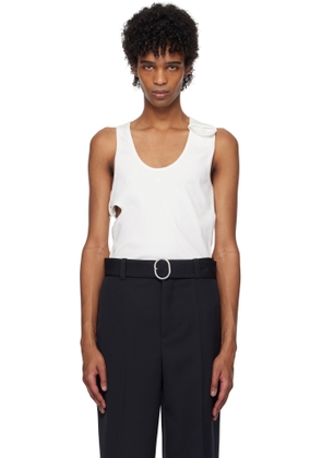 Courrèges White 90's Rib Cut Out Tank Top