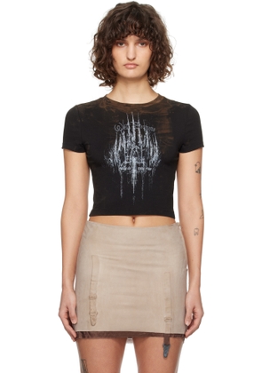 Liza Keane Black 'Wet Dreams' Baby T-shirt