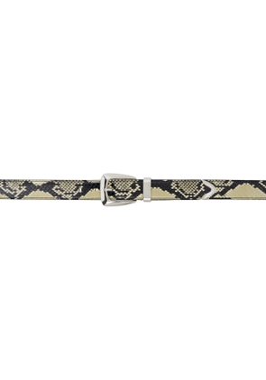 KHAITE Beige & Black Benny Belt