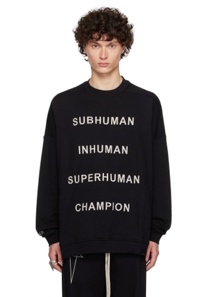 Rick Owens Black Champion Edition Jumbo Sweatshirt