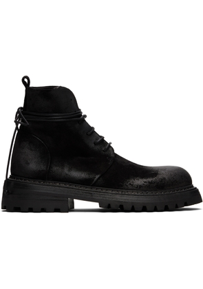 Marsèll Black Carrucola Combat Boots