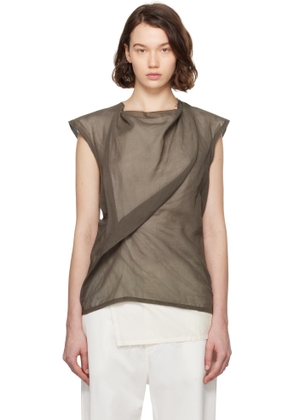 The Row Brown & White Inawa Top