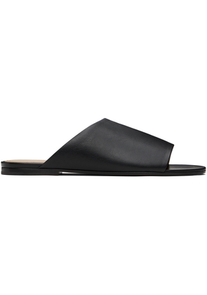 The Row Black Signum Slipper Sandals