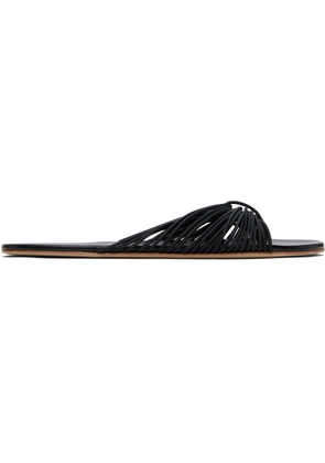 The Row Black Sara Slide Sandals