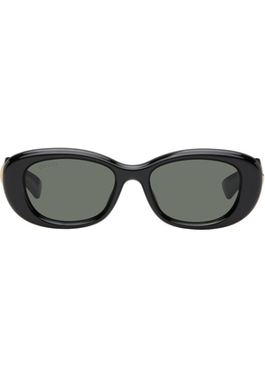 Gucci Black Oval Sunglasses