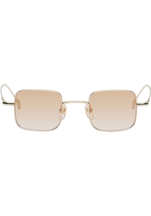 Gucci Gold Light Banana Squared Metal Sunglasses