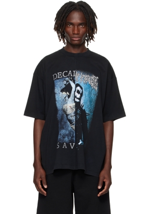 VETEMENTS Black Cradle of Filth Cut-Up Oversized T-Shirt