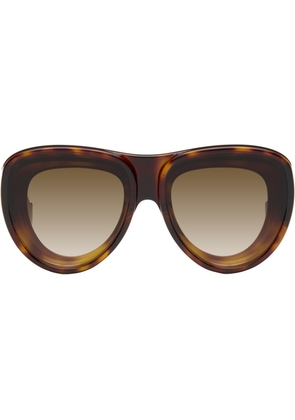 LOEWE Brown Front Lenses Aviator Sunglasses