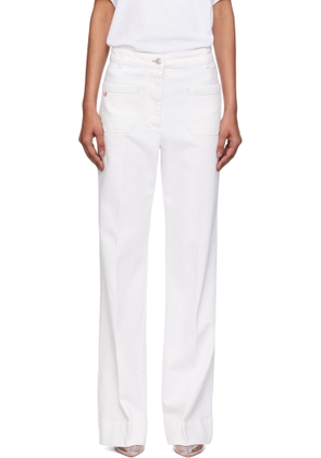 Victoria Beckham White Alina High Waisted Jeans