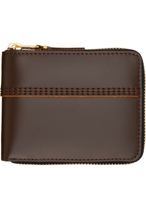 COMME des GARÇONS WALLETS Brown Triple Stitch Wallet