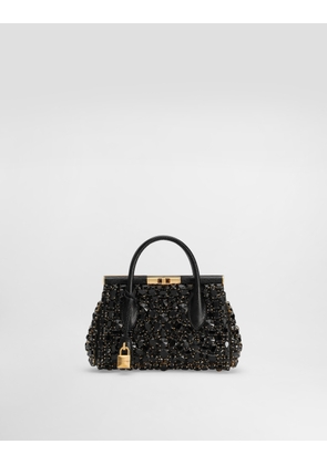 Dolce & Gabbana Iguana-print Calfskin Day Mini Marlene Handbag - Woman Handbags Black Onesize