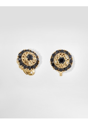 Dolce & Gabbana Sicily Earrings 18-carat Yellow Gold And Black Sapphires - Woman Earrings Gold Onesize