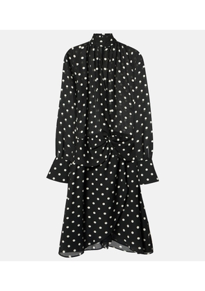 Nina Ricci Polka-dot gathered midi dress