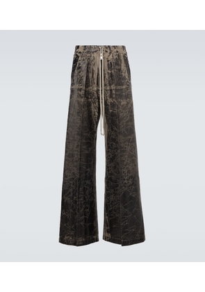 Rick Owens DRKSHDW coated cotton wide-leg pants