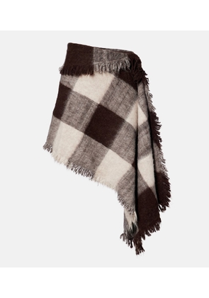 Proenza Schouler Kai checked alpaca and wool-blend miniskirt