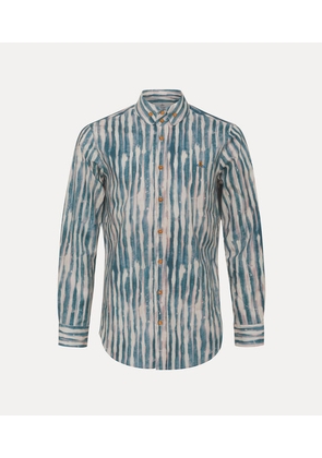 Vivienne Westwood Two Button Krall Shirt Printed Oxford Shirt Painted-stripes 50 Men