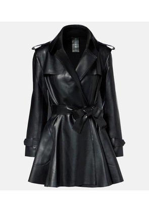 Norma Kamali Belted double-breasted flared minidress