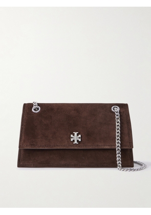 Tory Burch - Turnlock Suede Shoulder Bag - Brown - One size