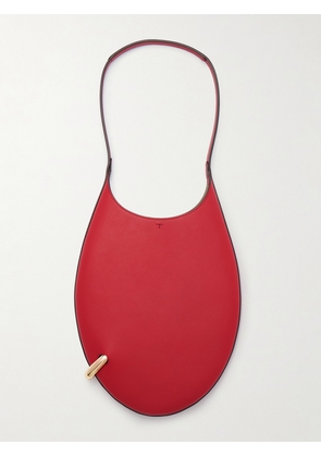 Tory Burch - Pierced Small Embellished Leather Tote Bag - Red - One size