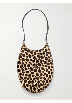 Tory Burch - Pierced Embellished Leather-trimmed Leopard-print Calf Hair Shoulder Bag - Animal print - One size