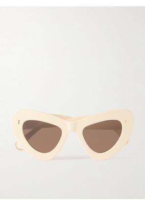 JW Anderson - Butterfly Cat-eye Acetate Sunglasses - Off-white - One size