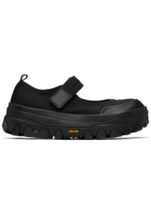 AMOMENTO Black Vibram Mary Jane Ballerina Flats