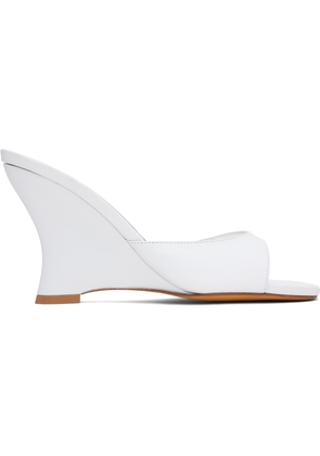 Maryam Nassir Zadeh White Lido Wedge Heeled Sandals