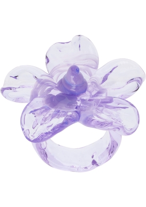 LEVENS JEWELS Purple Hibiscus Ring