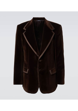Dolce&Gabbana Cotton and silk velvet blazer