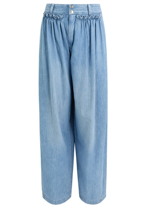 Isabel Marant Inaya Barrel-leg Denim Trousers - Blue Light - 34 (UK6 / XS)