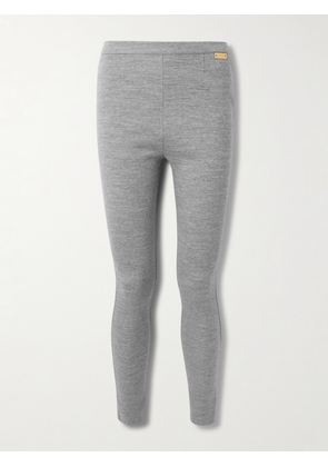 Balmain - Wool And Cotton-blend Leggings - Gray - x small,small,medium,large,x large
