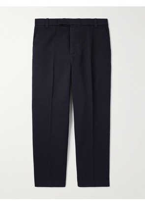Thom Browne - Utility Tapered Garment-Dyed Cotton-Twill Trousers - Men - Blue - 1