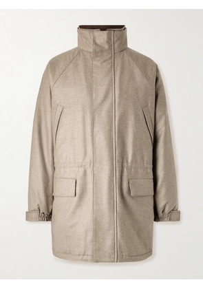 Auralee - Oversized Padded Wool Coat - Men - Brown - 3