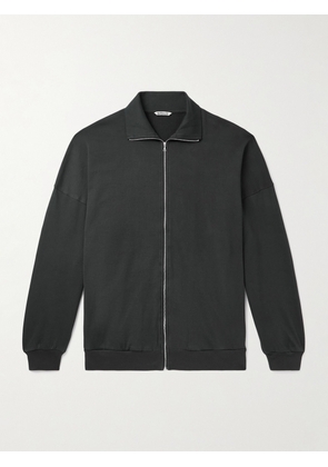 Auralee - Cotton-Jersey Zip-Up Sweatshirt - Men - Black - 3