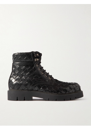 Bottega Veneta - Haddock Intrecciato Leather Ankle Boots - Men - Black - EU 42