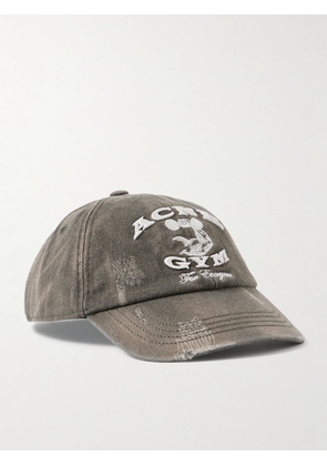 Acne Studios - Logo-Embroidered Cotton-Twill Baseball Cap - Men - Gray