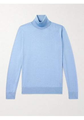 Zegna - Cashmere and Silk-Blend Rollneck Sweater - Men - Blue - IT 46