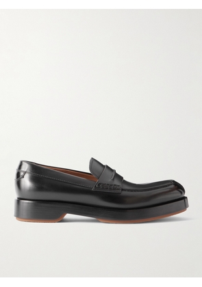 Zegna - Udine Leather Penny Loafers - Men - Black - UK 7