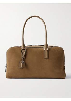 TOM FORD - Leather-Trimmed Nubuck Weekend Bag - Men - Brown