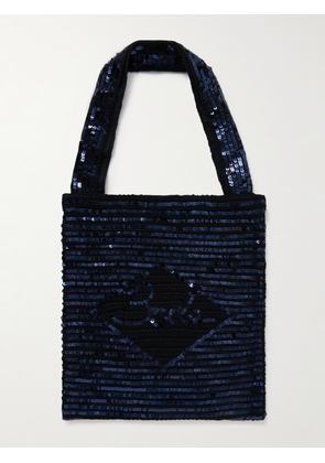 BODE - Spotlight Sequin-Embellished Wool Tote - Men - Black