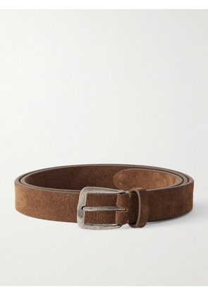 Massimo Alba - 2.5cm Budapest Suede Belt - Men - Brown - S
