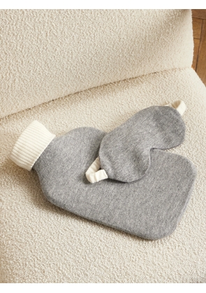 Allude - Wool and Cashmere-Blend Hot Water Bottle Cover and Eye Mask Set - Men - Gray