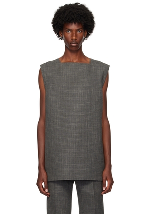 Jil Sander Gray Square Neck Tank Top