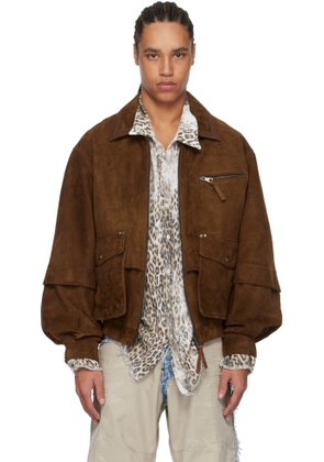 Andersson Bell Brown Mikoos Suede Bomber Jacket