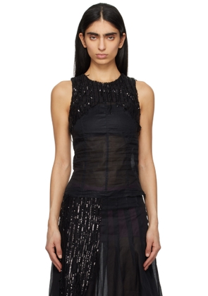 Edward Cuming Black Dripping Sensible Tank Top