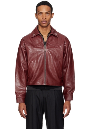 Enfants Riches Déprimés Burgundy 'Principe de l'Amour' Western Leather Jacket