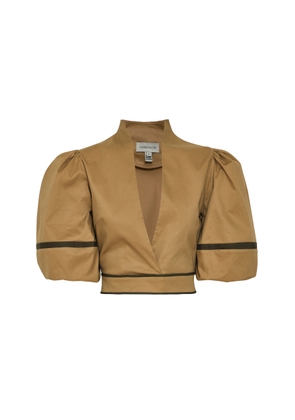 Andres Otalora El Tigre Puff-Sleeve Cotton-Blend Blouse - Moda Operandi