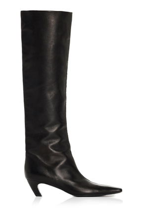 Khaite Davis Knee High Leather Boots  - Moda Operandi