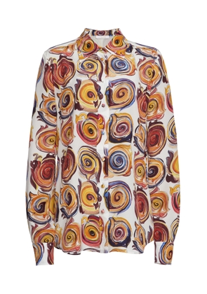 Chloé Organic Silk De Chine Button-Down Shirt - Moda Operandi